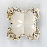 4-Div. Luxury Ceramic Square Serving Plate - Northern Interiors